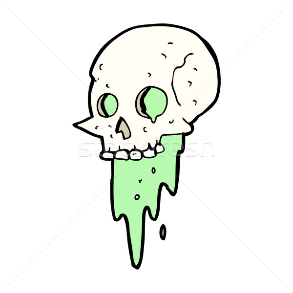 gross halloween skull cartoon Stock photo © lineartestpilot