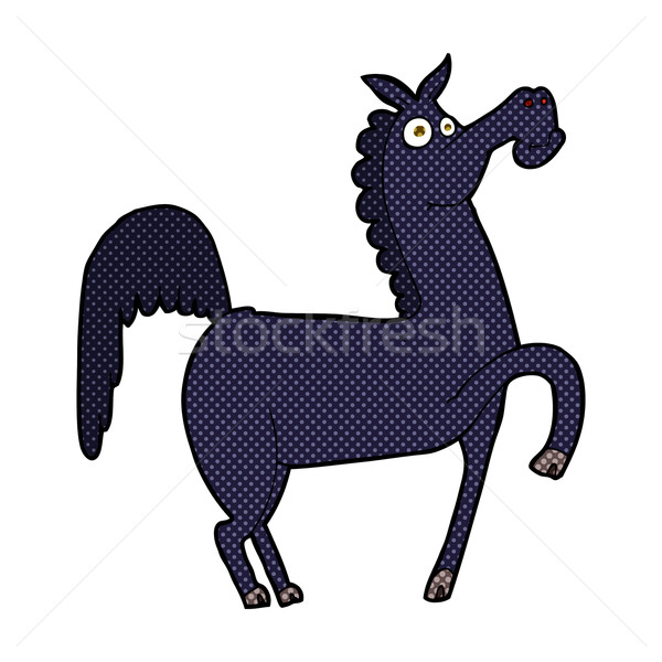 funny comic cartoon horse Stock photo © lineartestpilot