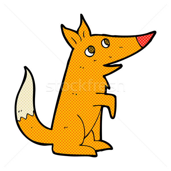 comic cartoon fox cub Stock photo © lineartestpilot