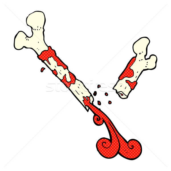Rotto ossa fumetto cartoon retro Foto d'archivio © lineartestpilot
