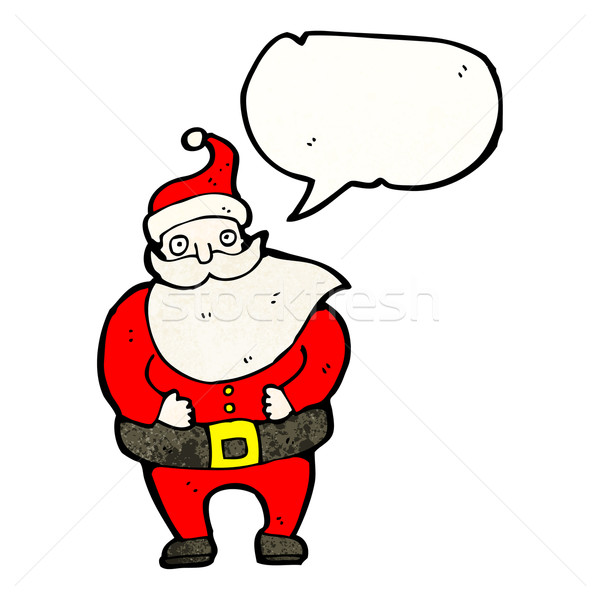 ストックフォト: 漫画 · サンタクロース · 吹き出し · 話し · レトロな · クリスマス