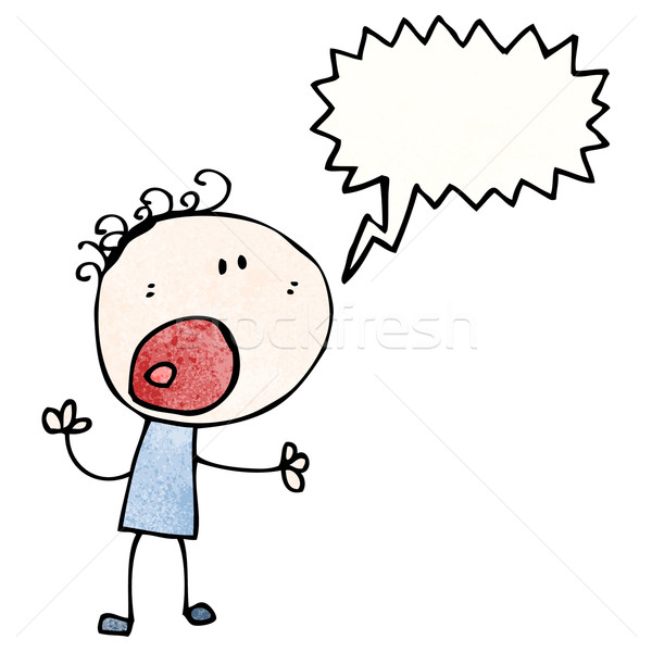 shouting man cartoon Stock photo © lineartestpilot