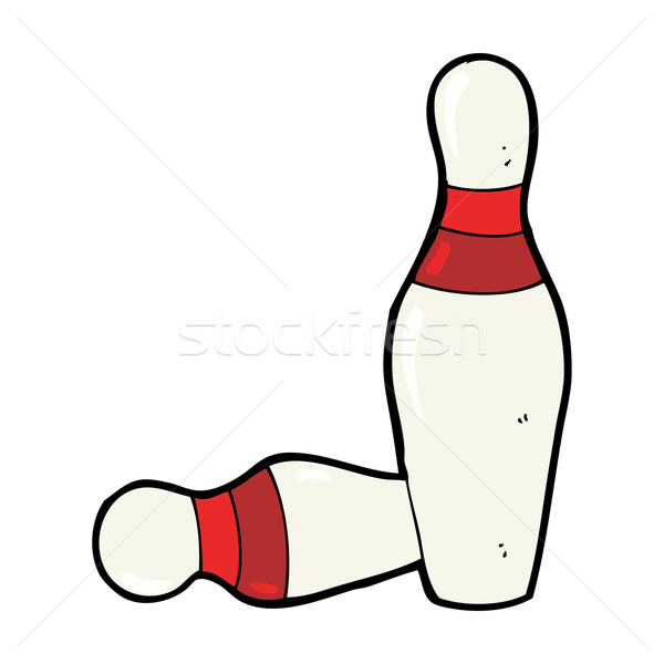 cartoon ten pin bowling skittles Stock photo © lineartestpilot