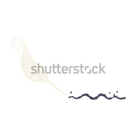 Stock photo: cartoon feather quill