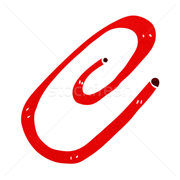 cartoon red paperclip Stock photo © lineartestpilot