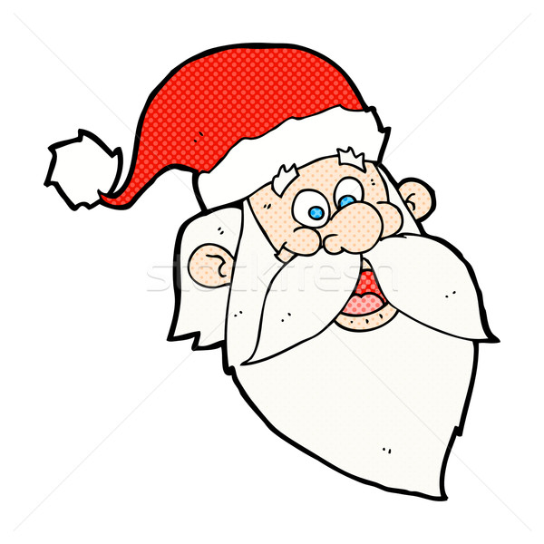 comic cartoon jolly santa claus face Stock photo © lineartestpilot