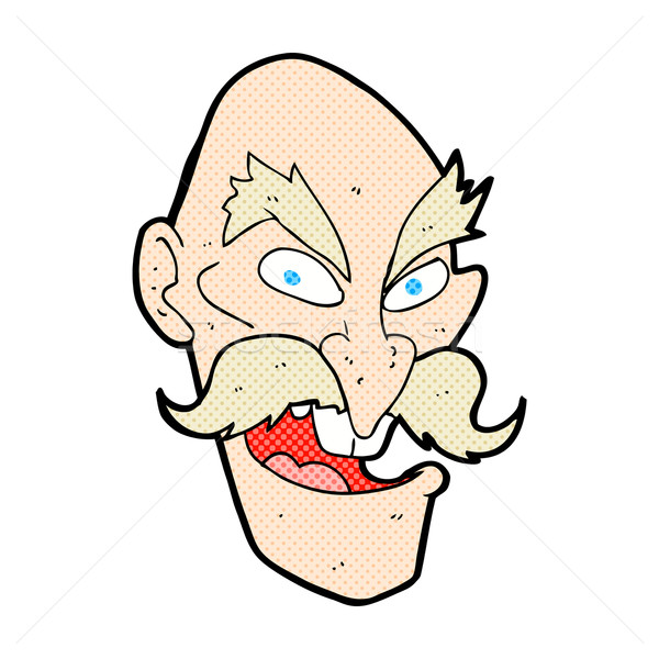 comic cartoon evil old man face Stock photo © lineartestpilot