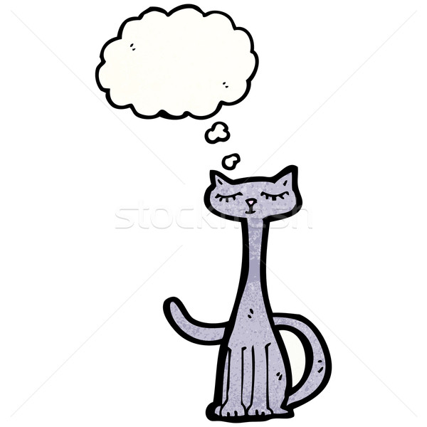 漫画 猫 思考バブル テクスチャ 手 幸せ ストックフォト © lineartestpilot