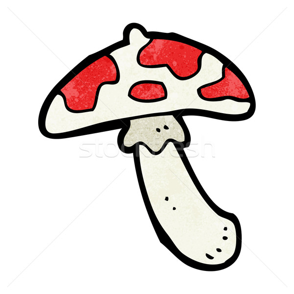 Cartoon toxique champignon vénéneux design art rétro Photo stock © lineartestpilot