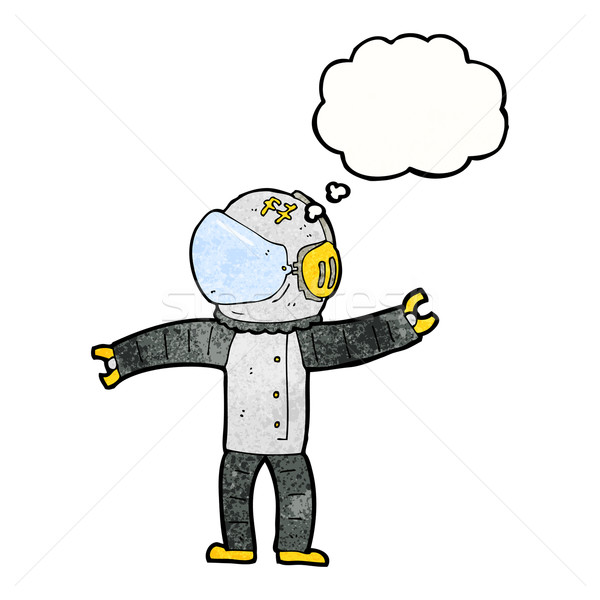 cartoon astronaut with thought bubble Stock photo © lineartestpilot