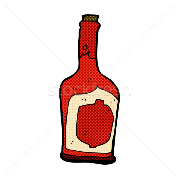 comic cartoon bottle of rum Stock photo © lineartestpilot