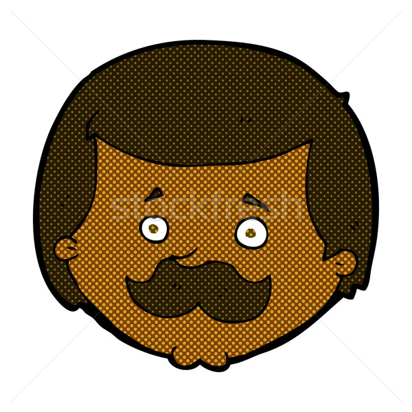 comic cartoon man with mustache Stock photo © lineartestpilot