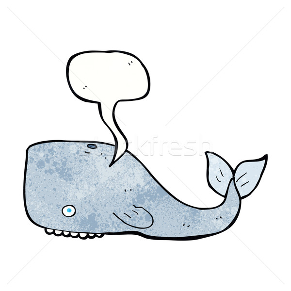 Cartoon кит речи пузырь стороны дизайна искусства Сток-фото © lineartestpilot