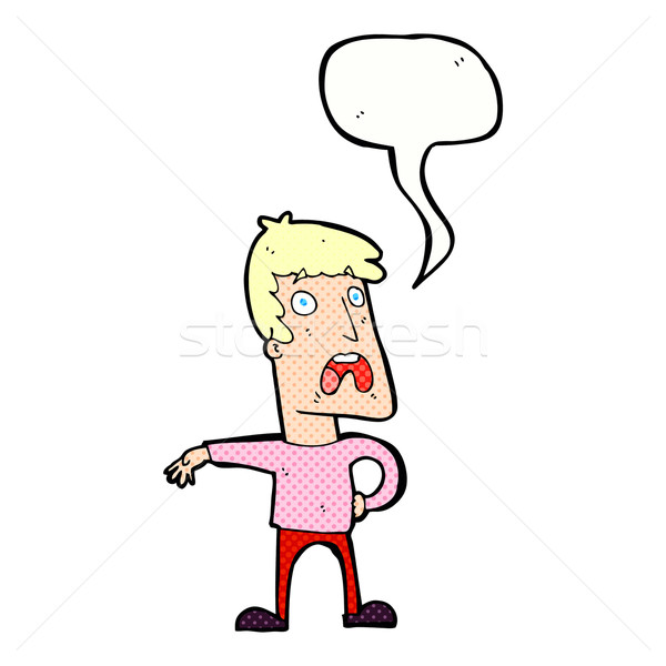 cartoon complaining man with speech bubble Stock photo © lineartestpilot