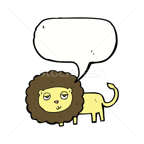 Cartoon lion bulle main design art [[stock_photo]] © lineartestpilot