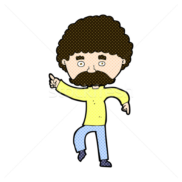 comic cartoon seventies style man disco dancing Stock photo © lineartestpilot
