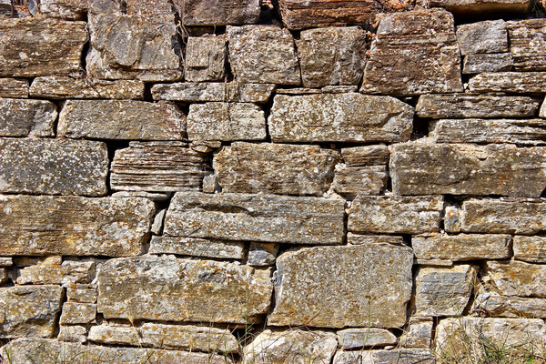 Asciugare muro di pietra vecchio rurale tradizionale casa Foto d'archivio © Lio22