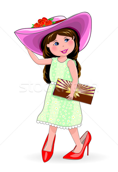 Little young fashionista Stock photo © liolle