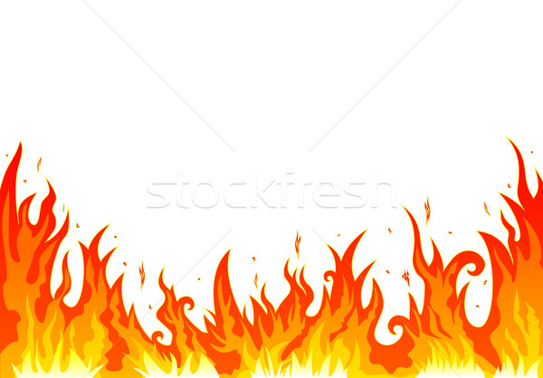 Alev Alevler yanan yangın soyut beyaz Stok fotoğraf © liolle