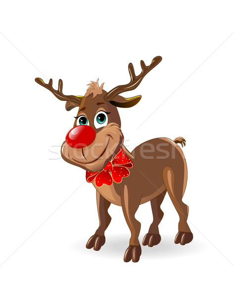 Deer with a bow Stock photo © liolle