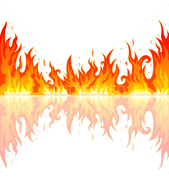 Queime chama fogo do vetor fotomural • fotomurais inflamar, ardente,  fogueira