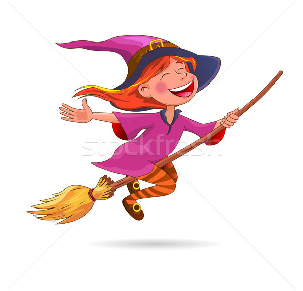 Halloween cute little witch Stock photo © liolle