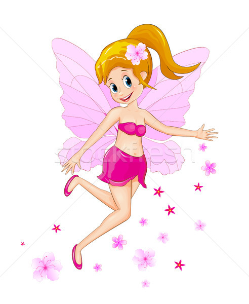 Pink flower fairy Stock photo © liolle