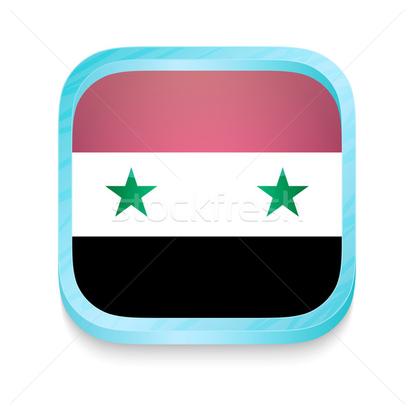 Foto stock: Botão · Síria · bandeira · telefone · quadro