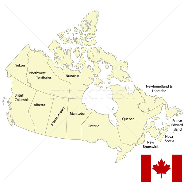 Detailed map of Canada Stock photo © lirch