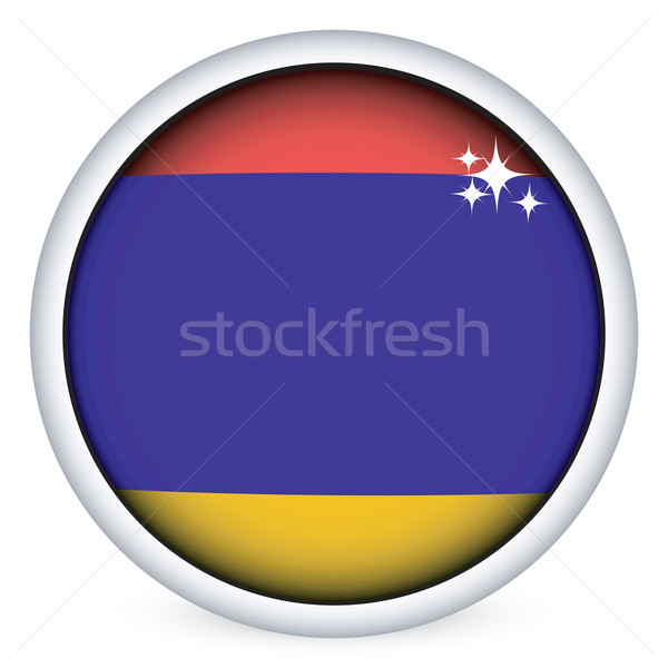 Armenian flag button Stock photo © lirch