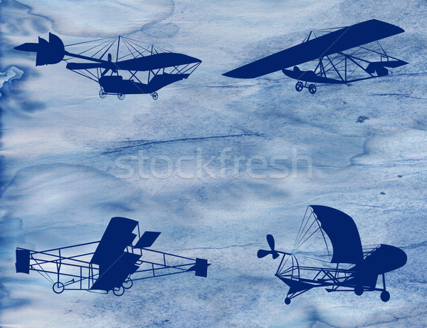 Grunge aircraft, background Stock photo © lirch