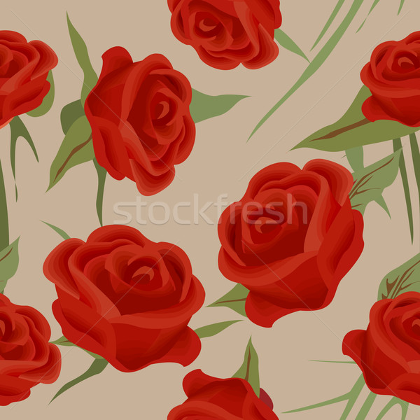Stock photo: Seamless roses