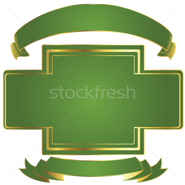 Сток-фото: коммерческих · Label · зеленый · золото · элемент · дизайна