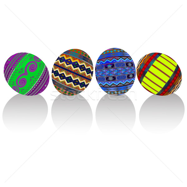 Painted easter eggs Stock photo © lirch