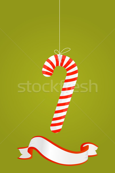 Noel şeker afiş dizayn sanat yeşil Stok fotoğraf © lirch