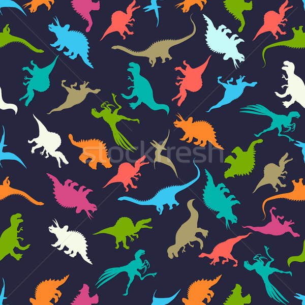 Seamless Dinosaurs Stock photo © lirch