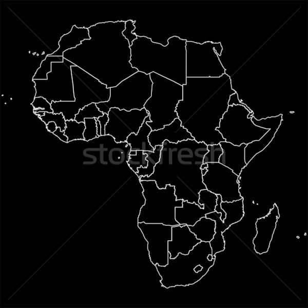 Outline Africa map Stock photo © lirch