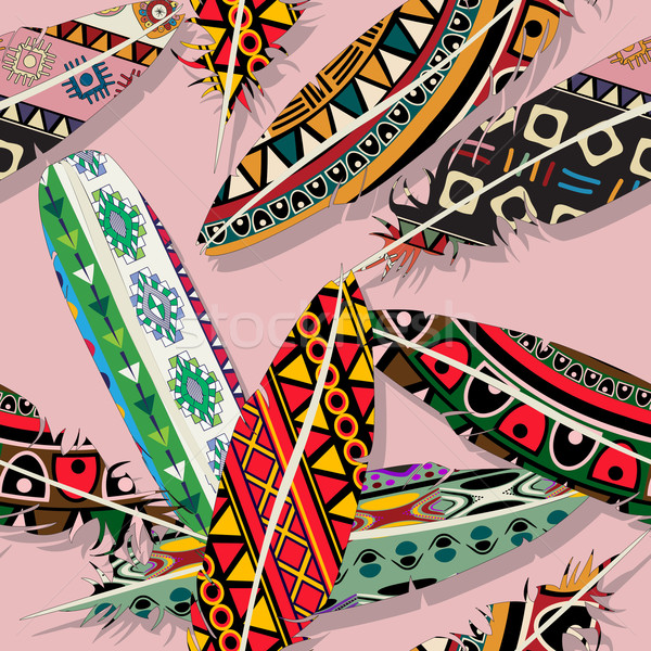 Piuma pattern design luce home Foto d'archivio © lirch