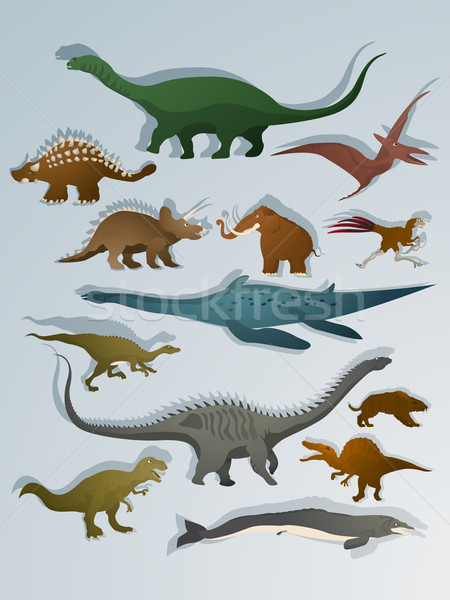 Cartoon style dinosaurs Stock photo © lirch