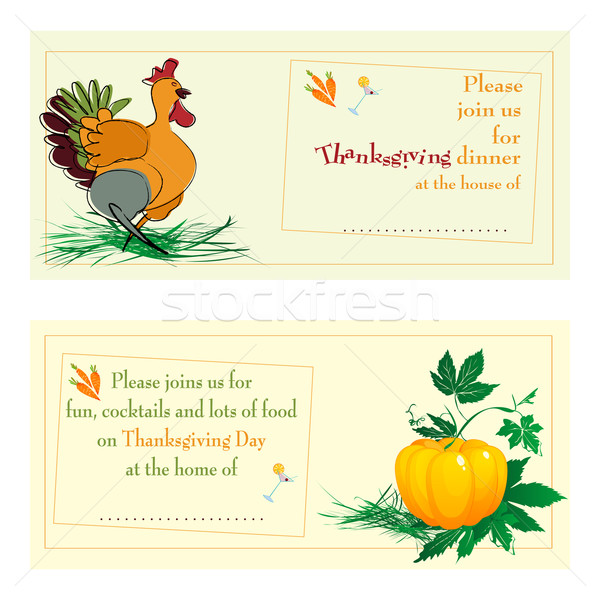 Thanksgiving day cards Stock photo © lirch