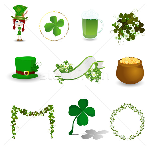St. Patrick's Day icon set Stock photo © lirch