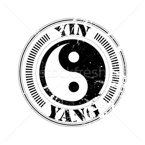 yin and yang stamp Stock photo © lirch