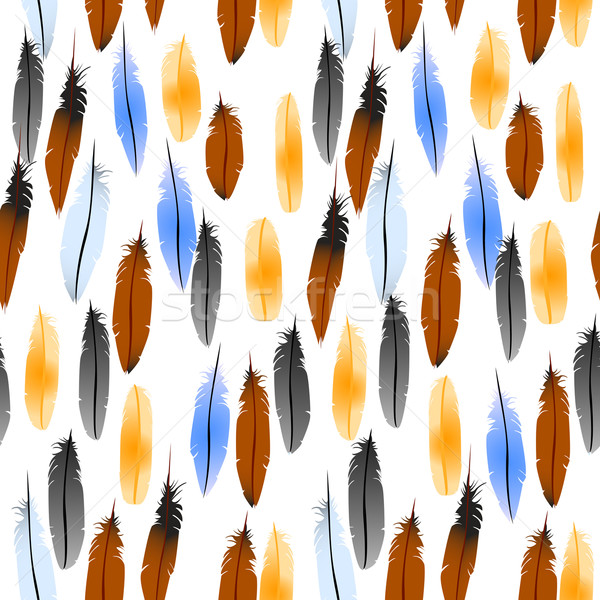 Feathers pattern, seamless Stock photo © lirch