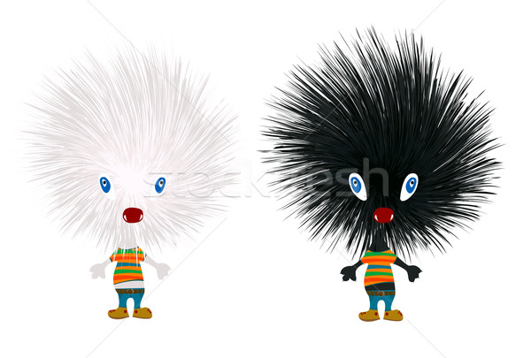 Stylized hedgehogs Stock photo © lirch