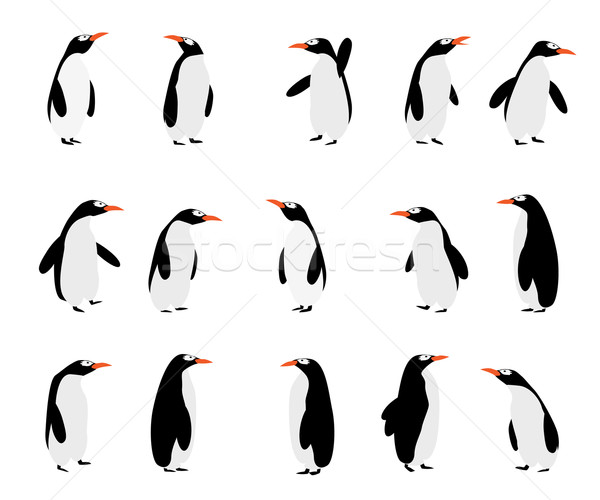 Cute cartoon vogels dieren grappig achtergronden Stockfoto © lirch