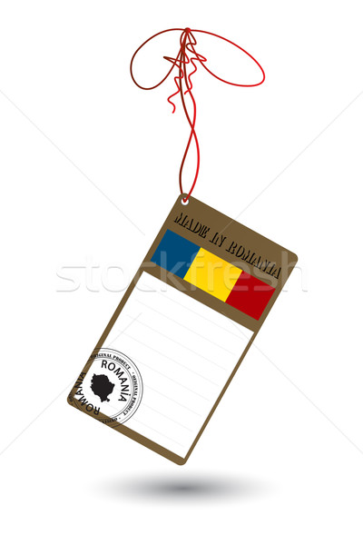Roemeense product prijs tag vlag stempel Stockfoto © lirch