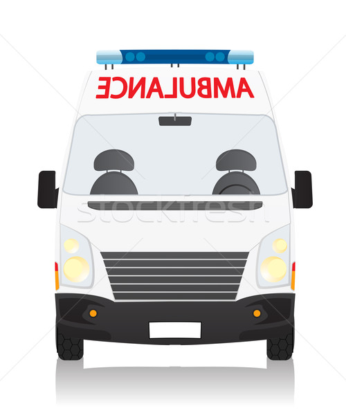 Ambulance vue dessin isolé objet [[stock_photo]] © lirch