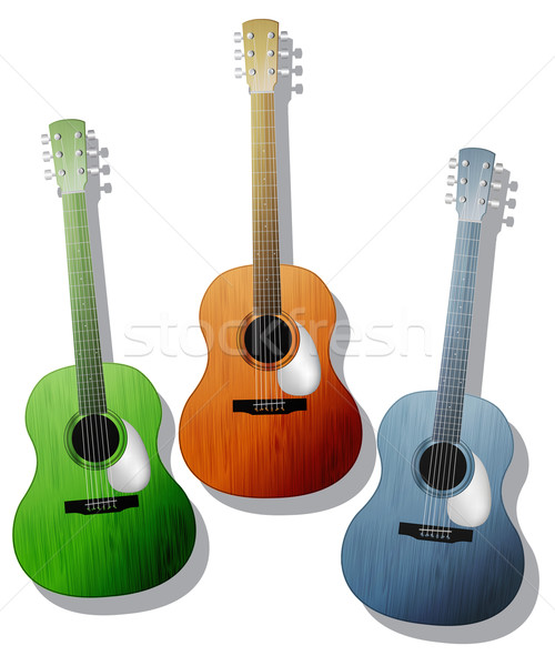 Colored guitars Stock photo © lirch