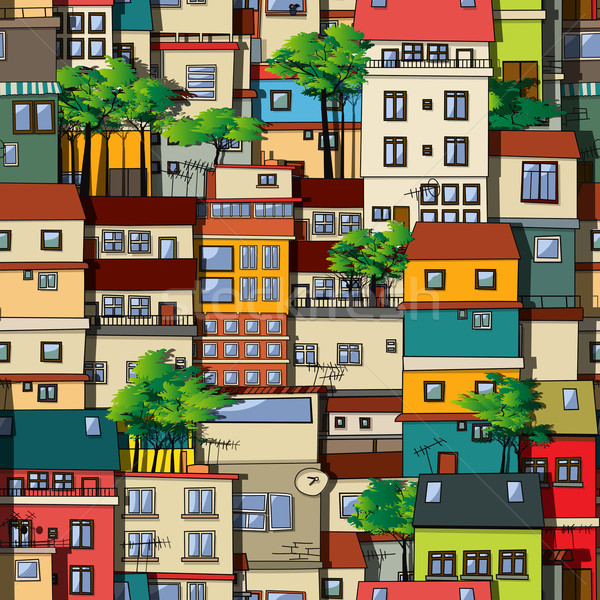 Stock photo: Favela seamless pattern