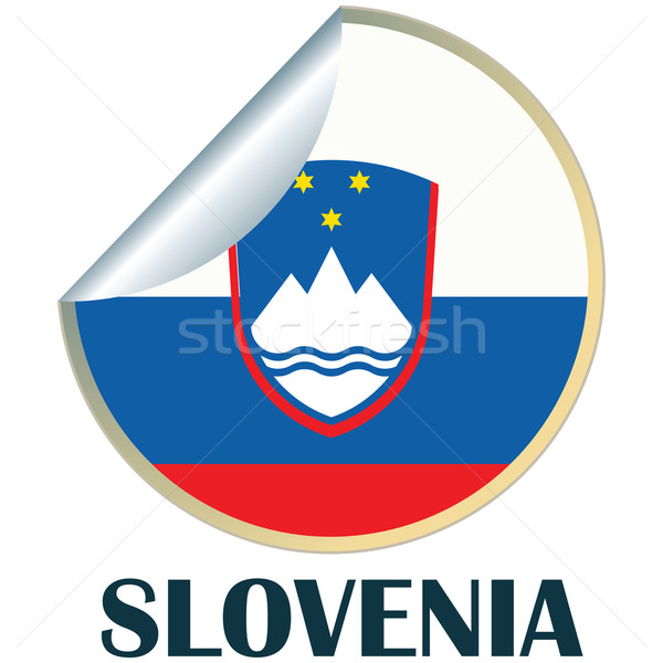 Eslovenia etiqueta bandera diseno signo placa Foto stock © lirch